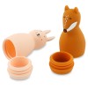 Siliconen badspeelgoed - Splashing animals Mrs. Rabbit en Mr. Fox 